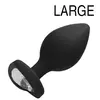 Shots Ouch! - Extra Large Diamond Heart Butt Plug - Black