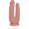 RealRock by Shots Double Trouble Dildo 12,7/15,2 cm - Beige