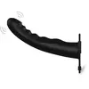 Ouch! Vibrating Silicone Ribbed Strap-On Adjustable - Black