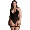 Metis XVI - Body met Jarretels en Kruisling - Plus Size
