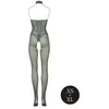 Kanten Visnet Catsuit - Groen