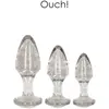 OUCH!Shots - Ouch! Acrylic Silverchip Butt Plug Set - Silver