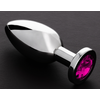 Shots - Steel Triune - Jeweled Butt Plug PINK - Large