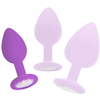 Ouch! Siliconen Buttplug met Diamant - Paars