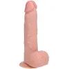 RealRock Vibrating Regular Straight Cock with Balls - 7" / 18 cm - Flesh