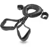 Shots - Ouch! Padded Thigh Sling with Hand Cuffs - Black
