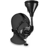 SHOTS Open Mouth Gag Head Harness with Funnel - Black