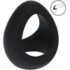 Soft Tri O Silicone Cockring - Black