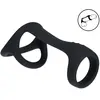 Tri O Silicone Shaft Cock and Ball Ring - Black