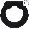 Metal and Silicone Cockring - Black