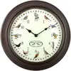Esschert Design Horloge avec sons d'oiseaux