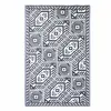 ESSCHERT DESIGN Tapis d'extérieur rectangulaire réversible diamant noir/blanc - 182 x 122 cm