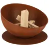 FANCY FLAMES Esschert - Design - Vuurschaal - hellend - op - schijf - roestkleurig