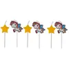 Folat 65049 Lot de 6 bougies d'anniversaire licorne