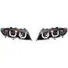 AUTO-STYLE Set koplampen DRL-Look passend voor BMW 3-Serie E46 Sedan/Touring 2002-2005 - Zwart - i