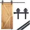 SNOGOLD Kit de Rail Porte Coulissante Quincaillerie Systeme de Porte Suspendue Ensemble Porte Coulissante Interieur, 1.83M/6FT