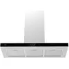 ETNA AB791RVS - RVS schouwkap met glasdesign front - 90 cm - A++