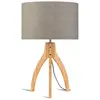 Good & Mojo ANNAPURNA-Lampe tripode Bambou & Lin Naturel H54cm
