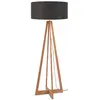 GOOD&MOJO Vloerlamp Everest - Donkergrijs/Bamboe - Ø60cm - Scandinavis...