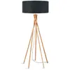 GOOD&MOJO Vloerlamp Kilimanjaro - Donkergrijs/Bamboe - Ø60cm - Scandin...