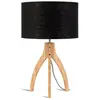 GOOD&MOJO Tafellamp Annapurna - Zwart/Bamboe - Ø36cm - Scandinavisch,Bohemian