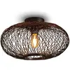 GOOD&MOJO Plafonniere Cango - Bamboe Zwart - Ø40cm -