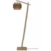 GOOD&MOJO Vloerlamp Bhutan - Bamboe/Zwart - 55x31x150cm - - Staande lampen voor Woonkamer - Slaapkamer