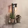 GOOD&MOJO Wandlamp Flores - Bamboe Zwart - 30x18x52cm - Binnen