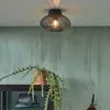 it's about RoMi - Brussels - Plafondlamp - glas -  rond - antraciet - dia.27x14cm