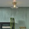 it's about RoMi - Brussels - Plafondlamp - glas -  rond - goud - dia.27x14cm