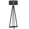 GOOD&MOJO Vloerlamp Java - Bamboe Zwart - 50x50x145cm - - Staande lamp...