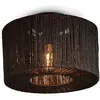 GOOD&MOJO Plafonniere Iguazu - Jute Zwart - Ø30cm -