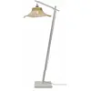 GOOD&MOJO Vloerlamp Ibiza - Bamboe Wit/Naturel - 77x50x150cm - - Staande lampen voor Woonkamer - Slaapkamer