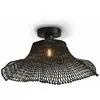 GOOD&MOJO Plafonniere Ibiza - Bamboe Zwart - 50x50x15cm -