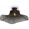 GOOD&MOJO Plafonniere Ibiza - Bamboe Zwart - 65x65x20cm -