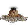 GOOD&MOJO Plafonniere Ibiza - Bamboe/Zwart - 65x65x20cm -