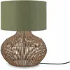 GOOD&MOJO Tafellamp Kalahari - Groen/Rotan - Ø32cm - Modern