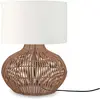 GOOD&MOJO Tafellamp Kalahari - Wit/Rotan - Ø32cm - Modern