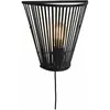 GOOD&MOJO Wandlamp Merapi - Bamboe Zwart - 30x15x30cm - Binnen Modern