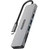 Sitecom Adaptateur Multiport 7-en-1 Usb-c Pd Argenté / Noir (cn-5505)