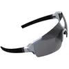 BBB Cycling FullView Fietsbril - Frameless Zonnebril - Wielren Bril met 3 lenzen - Sportbril - Glanzend Wit - BSG-63