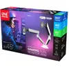 Support écran PC ONE FOR ALL 2 écrans 21/45'' blanc RGB inclinable