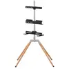 One For All WM7476 Quadpod TV standaard - eiken/lichtgrijs