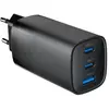 Gembird USB Snellader 65W - 3-poorten - USB-A + 2x USB Type-C - QC3.0 - 5V/3A - Zwart