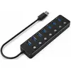 Gembird 7 poorts 3.1 USB hub met schakelaars en netstroom