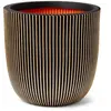 Pot de fleur boule - CAPI EUROPE - GROOVE NL - 35 x 34 cm - Noir / Or