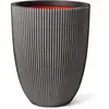 Vase élégant bas - CAPI EUROPE - GROOVE NL - 34 x 46 cm - Anthracite