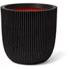 Pot de fleur boule - CAPI EUROPE - GROOVE NL - 35 x 34 cm - Noir