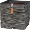 Capi Jardinière Nature Rib Carré 30 x 30 cm Anthracite KOFZ902