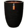 Pot à fleurs Nature Rib Élégant bas 46 x 58 cm Noir KBLR783 Capi - Noir